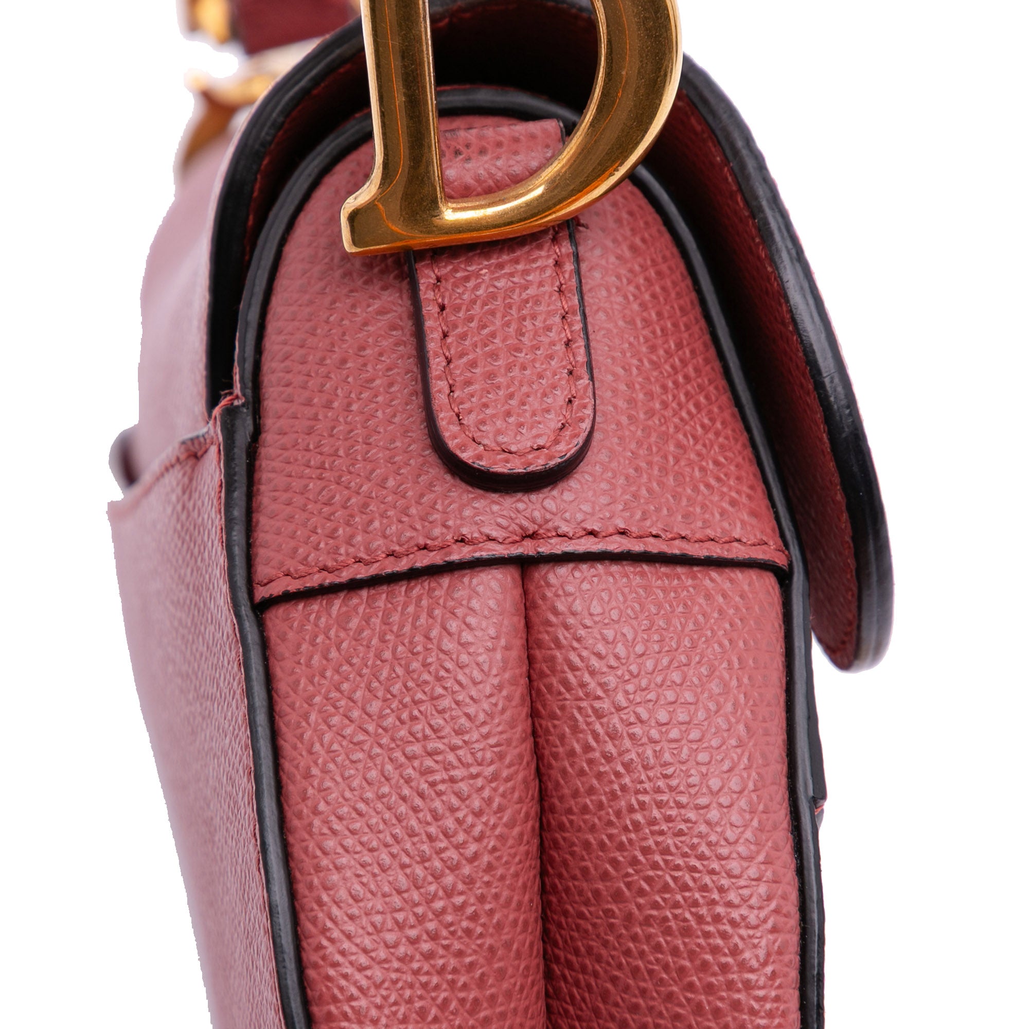 Mini Grained Calfskin Saddle Bag