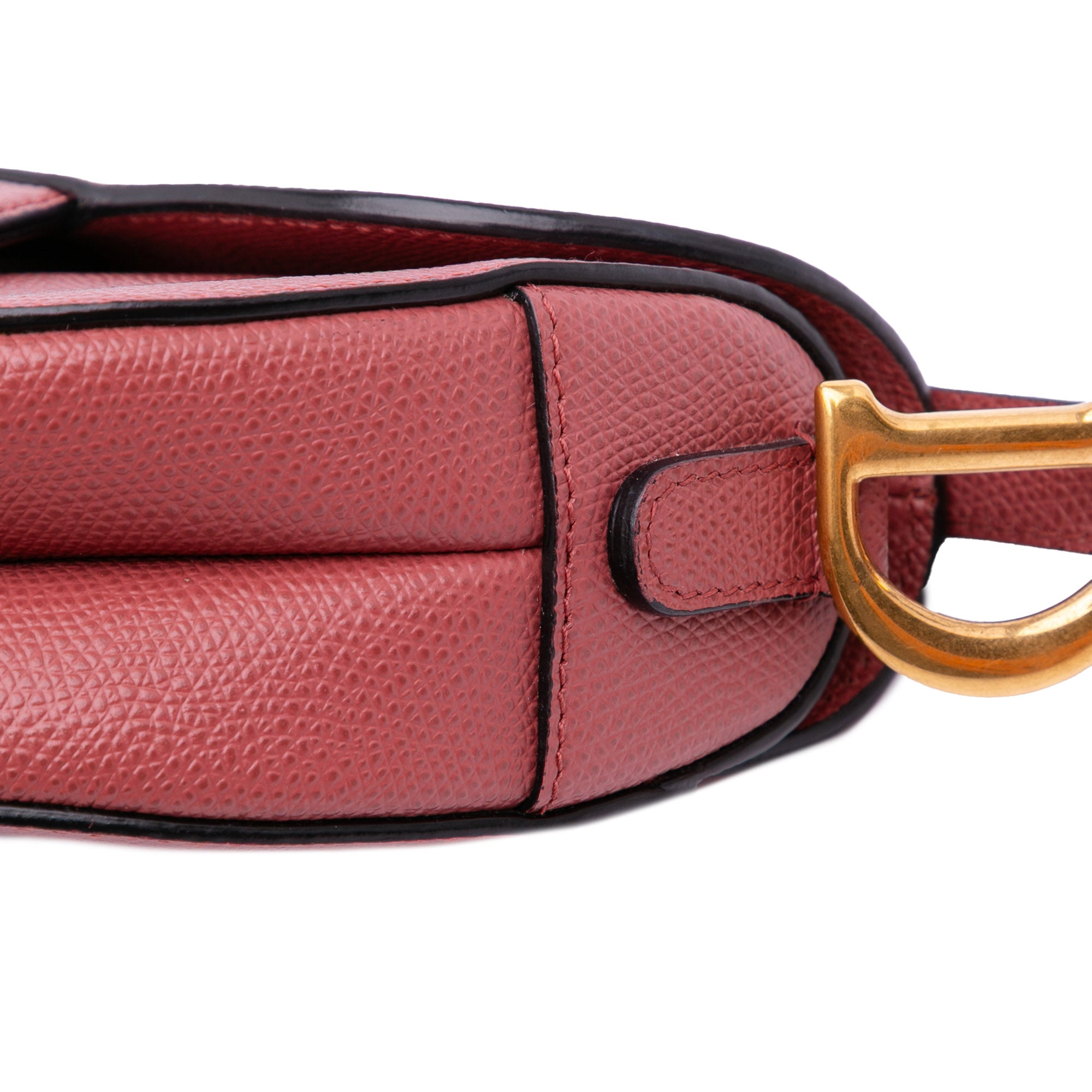 Mini Grained Calfskin Saddle Bag