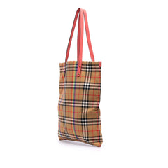 House Check Canvas Rainbow Tote