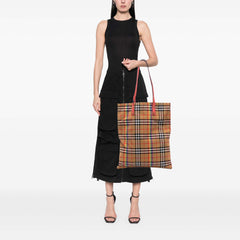 House Check Canvas Rainbow Tote