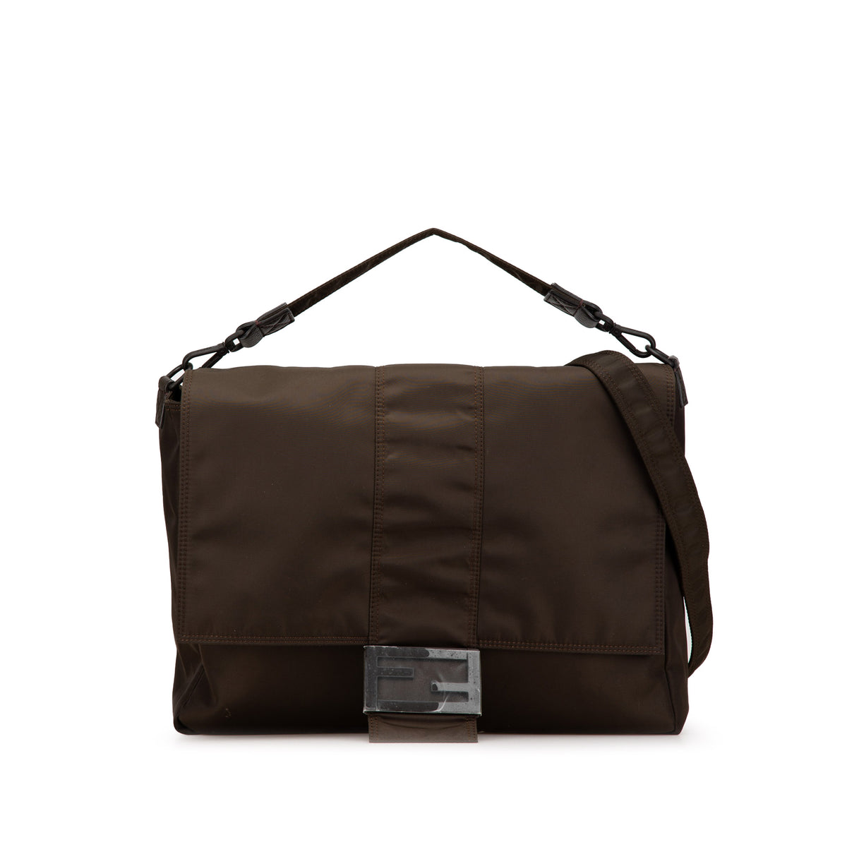 Large Econyl Nylon Baguette Satchel