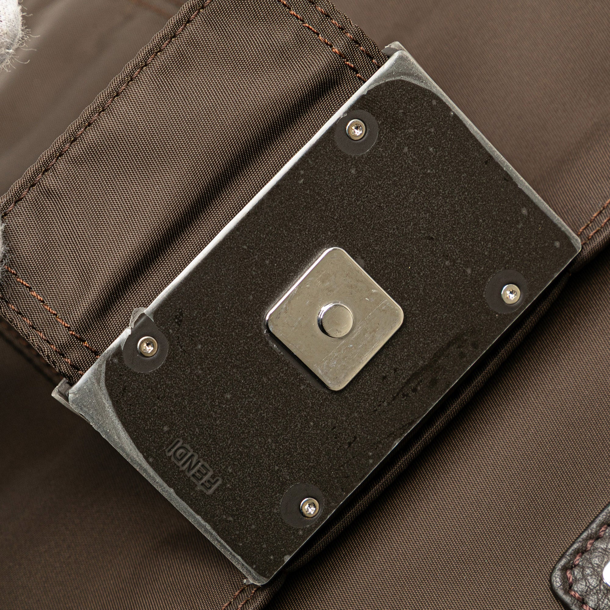 Large Econyl Nylon Baguette Satchel