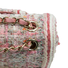 Medium Classic Quilted Tweed Braided Double Flap