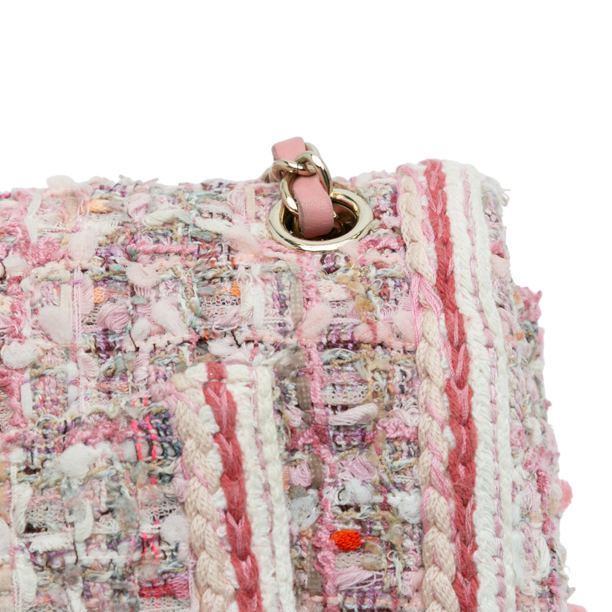 Medium Classic Quilted Tweed Braided Double Flap