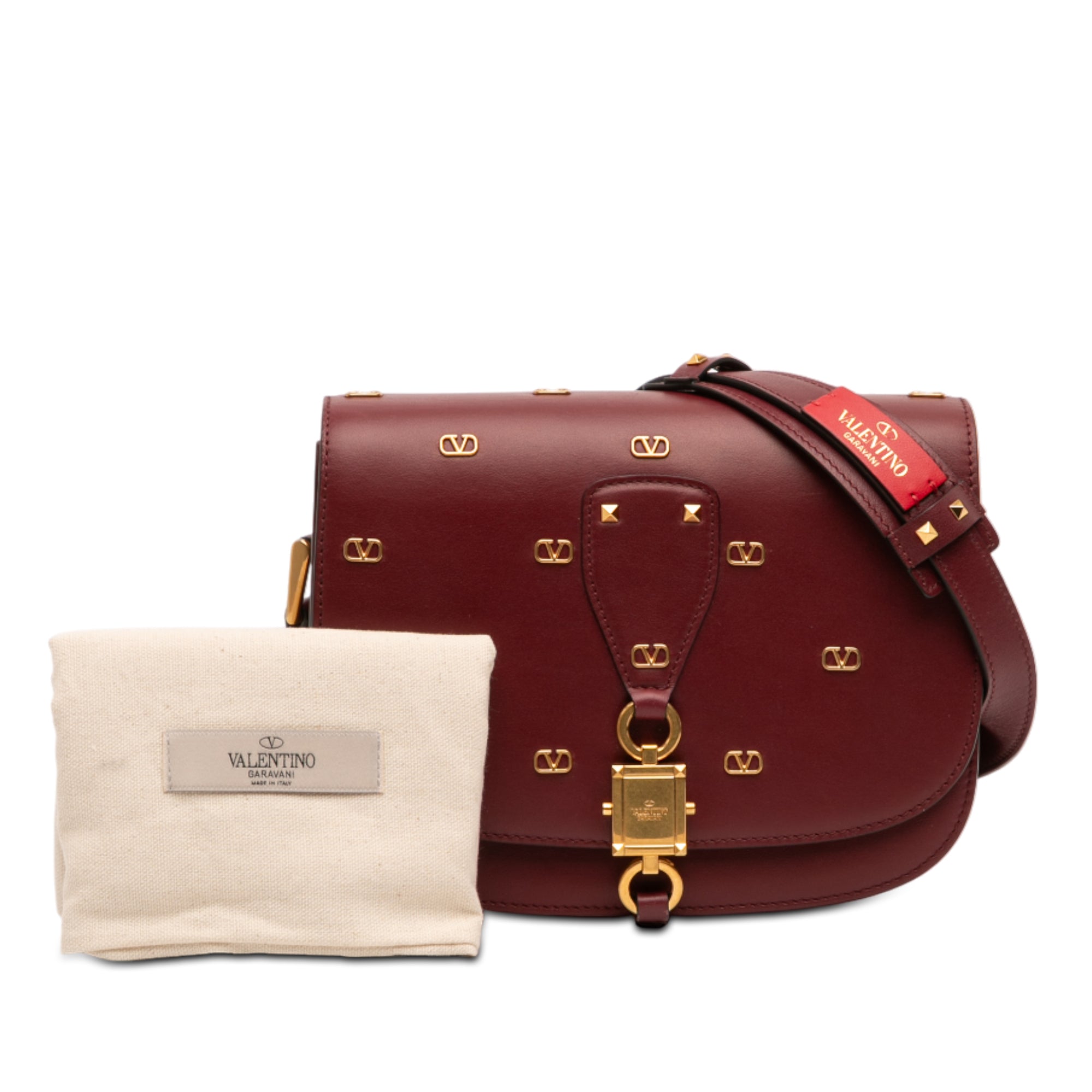 VLogo Embellished Leather Crossbody