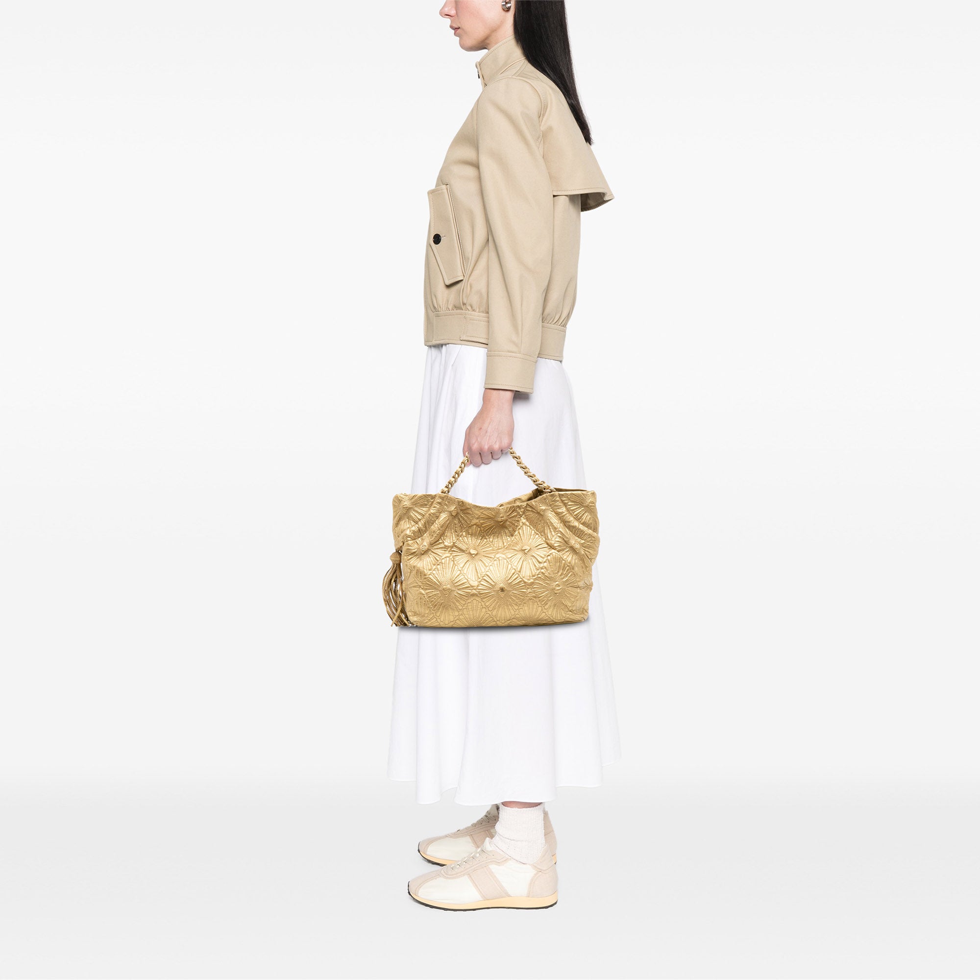 Quilted Calfskin Ca D'Oro Tote