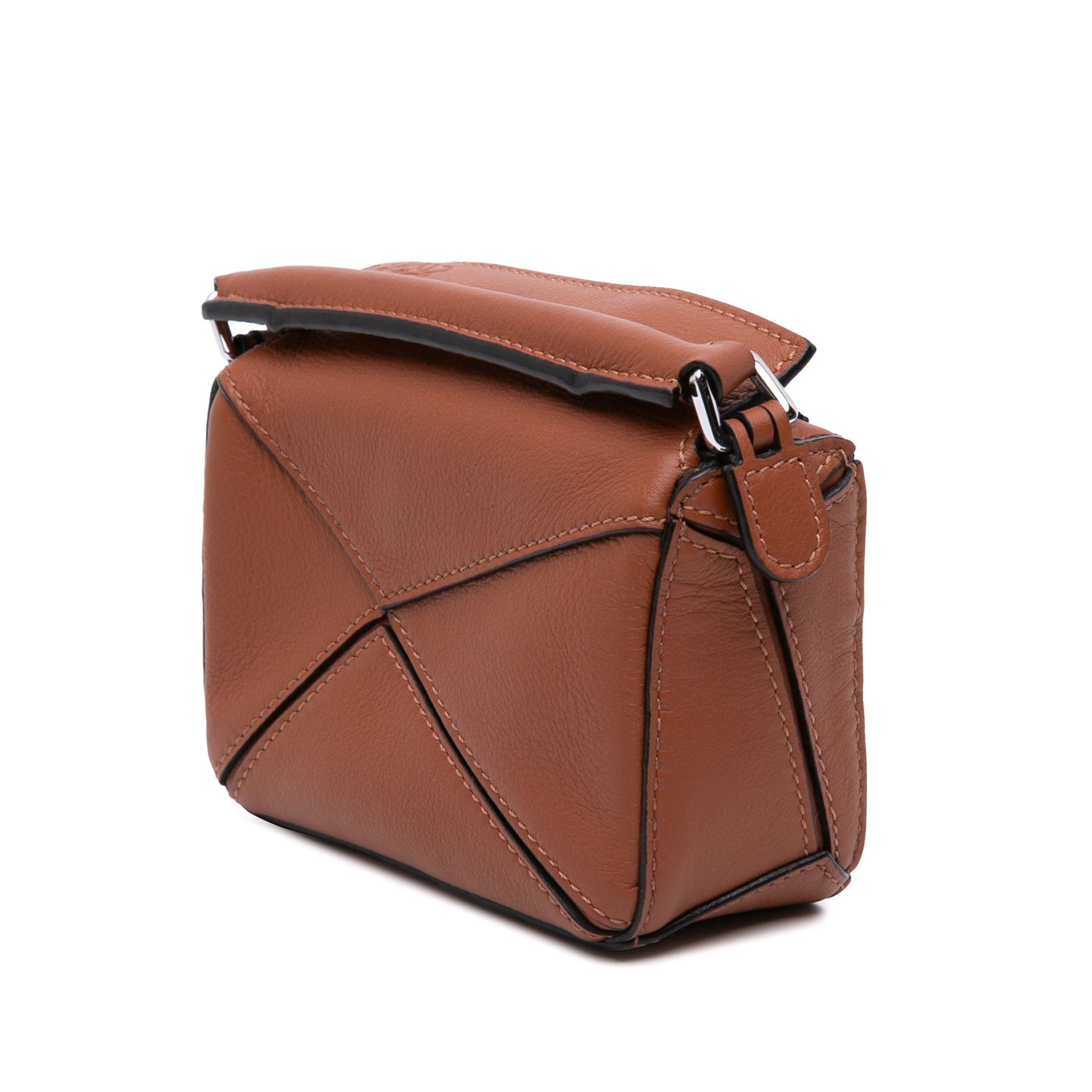 Nano Calfskin Puzzle Satchel