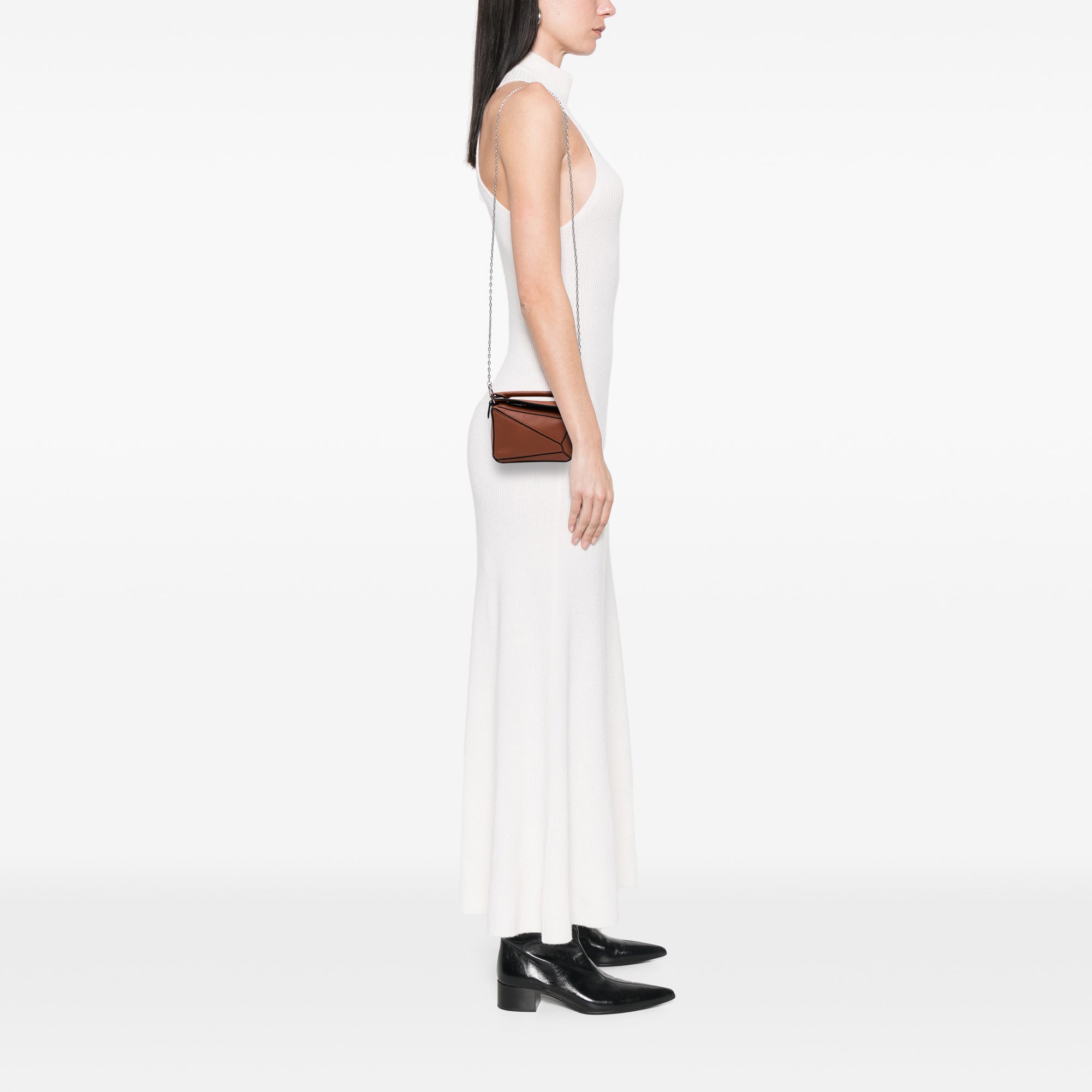 Nano Calfskin Puzzle Satchel
