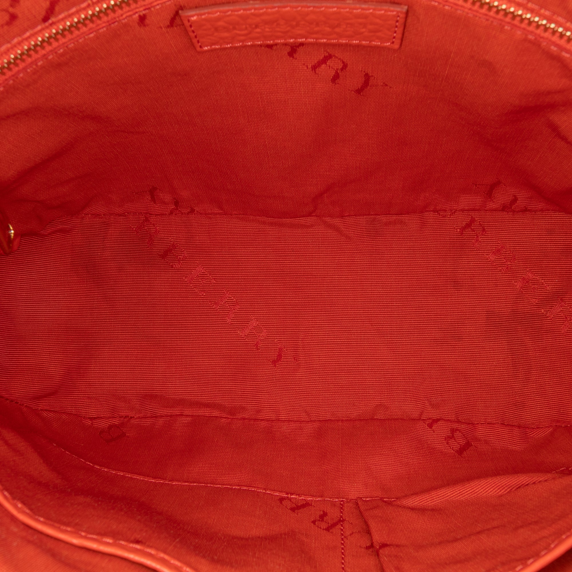 Small Heritage Grain Check Embossed Leather Orchard Bowling Bag