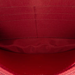 CC Quilted Velvet Wallet on Chain