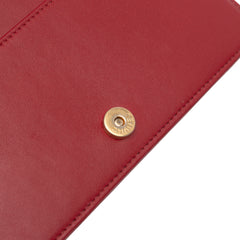 CC Quilted Velvet Wallet on Chain