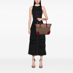 GG Canvas Heart Bit Satchel