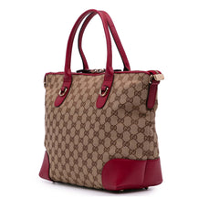 GG Canvas Heart Bit Satchel