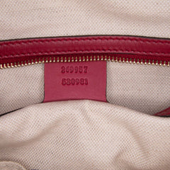GG Canvas Heart Bit Satchel