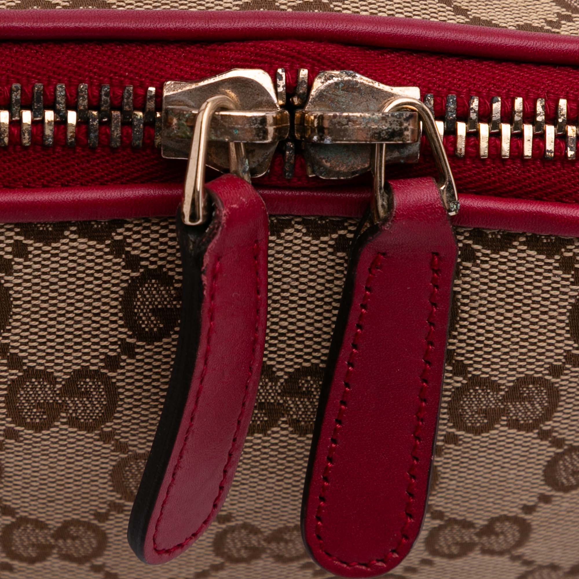 GG Canvas Heart Bit Satchel