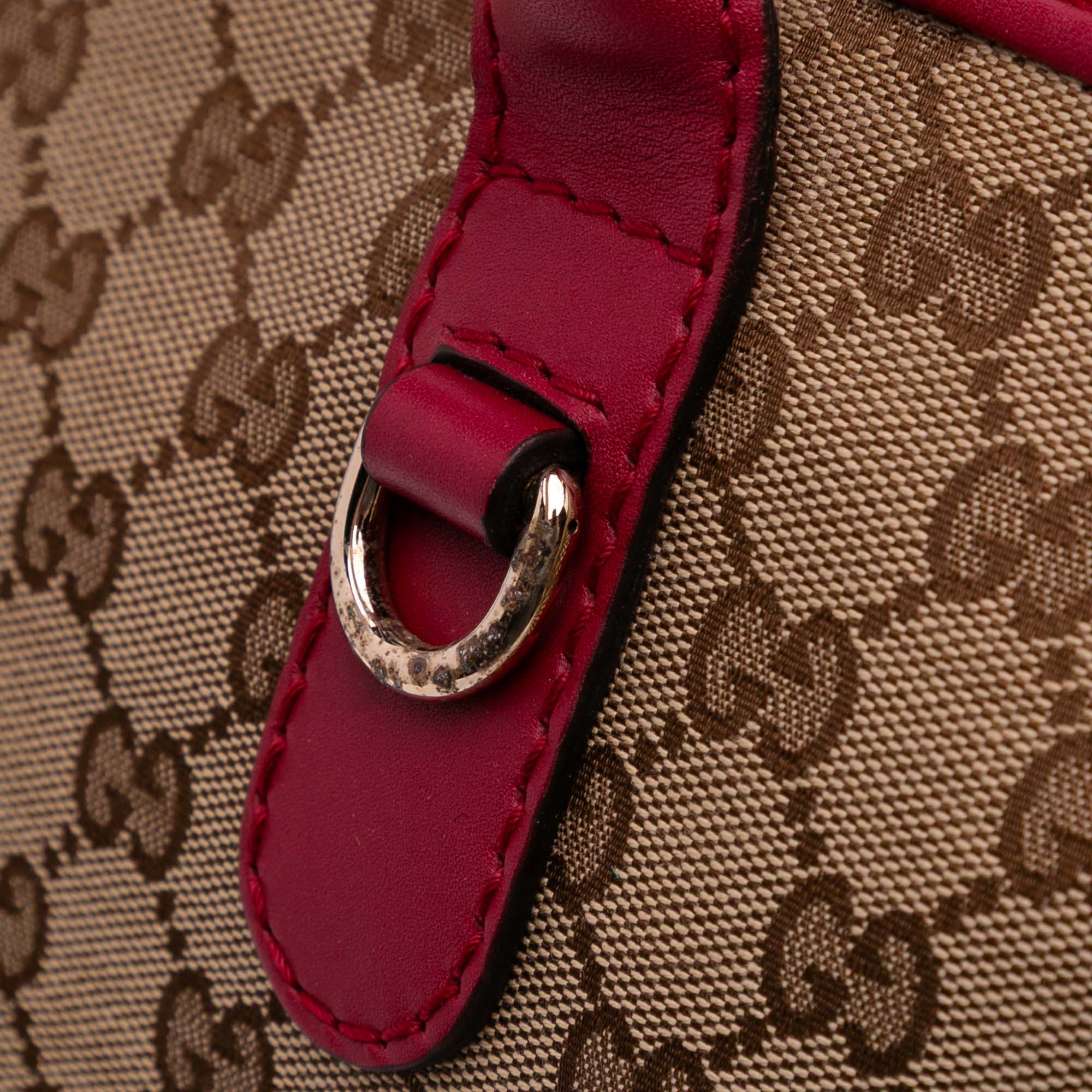 GG Canvas Heart Bit Satchel
