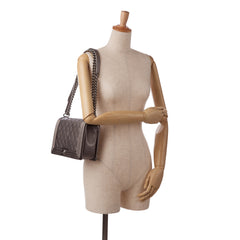 Medium Quilted Perforated Metallic Lambskin Boy Flap