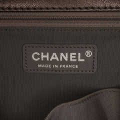 Medium Quilted Perforated Metallic Lambskin Boy Flap