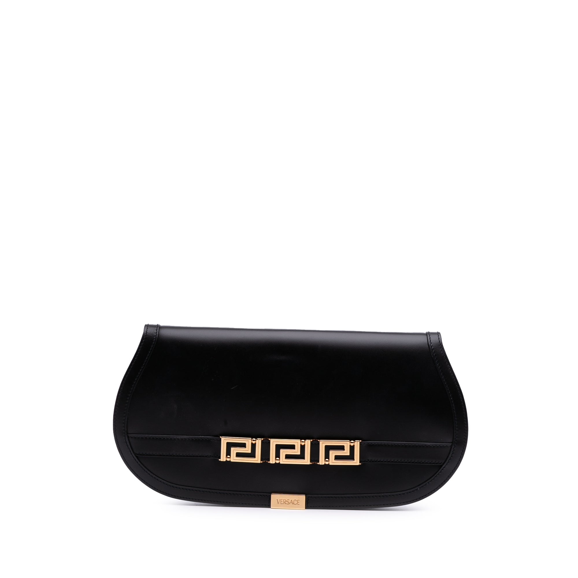 Leather Greca Goddess Clutch
