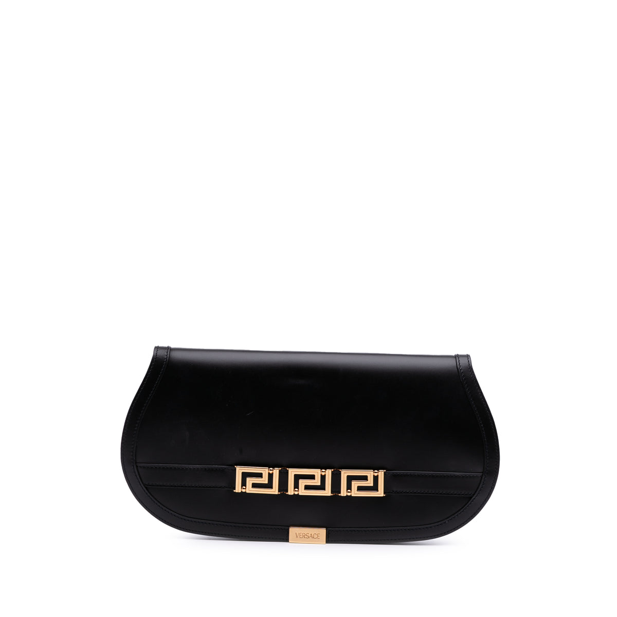 Leather Greca Goddess Clutch