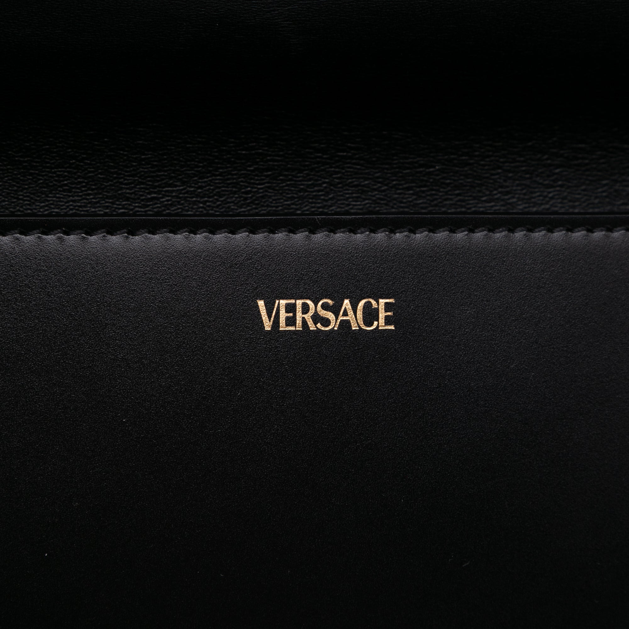 Leather Greca Goddess Clutch