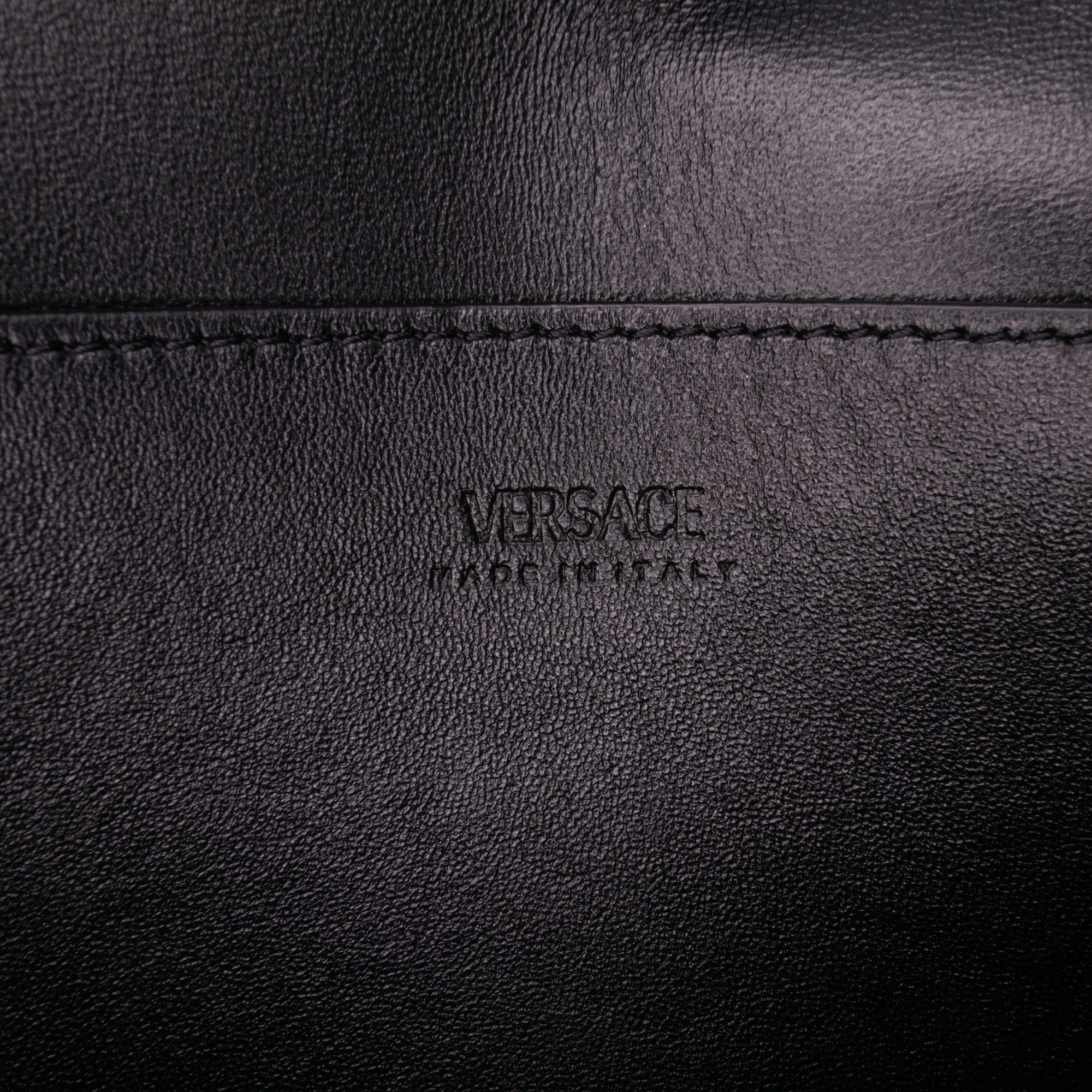 Leather Greca Goddess Clutch