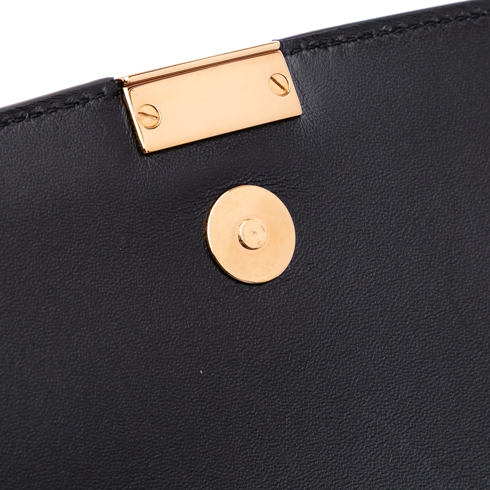 Leather Greca Goddess Clutch