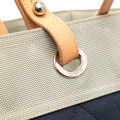 Large Bicolor Quilted Canvas Paris Biarritz Tote