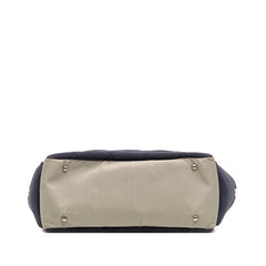 Large Bicolor Quilted Canvas Paris Biarritz Tote