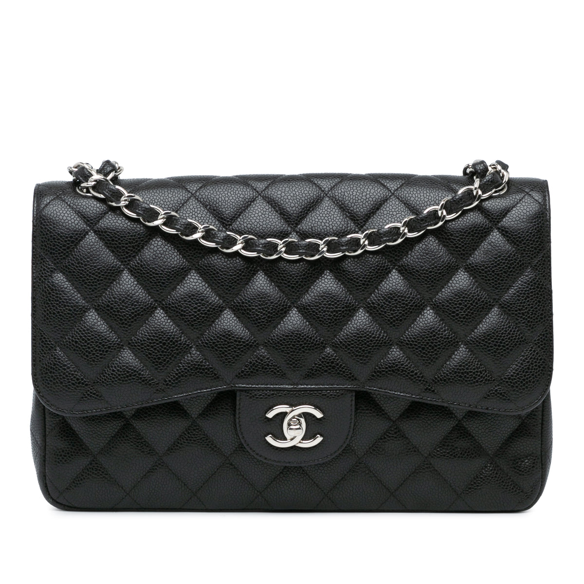 Jumbo Classic Caviar Double Flap