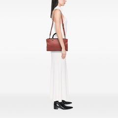 Medium Calfskin Bamboo Shopper Satchel
