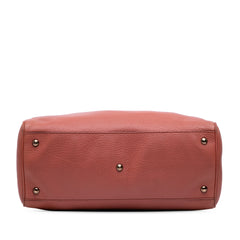 Medium Calfskin Bamboo Shopper Satchel