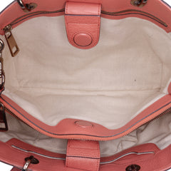 Medium Calfskin Bamboo Shopper Satchel