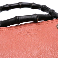 Medium Calfskin Bamboo Shopper Satchel