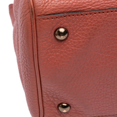 Medium Calfskin Bamboo Shopper Satchel