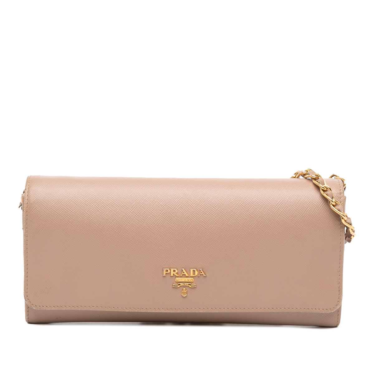 Saffiano Metal Oro Chain Wallet