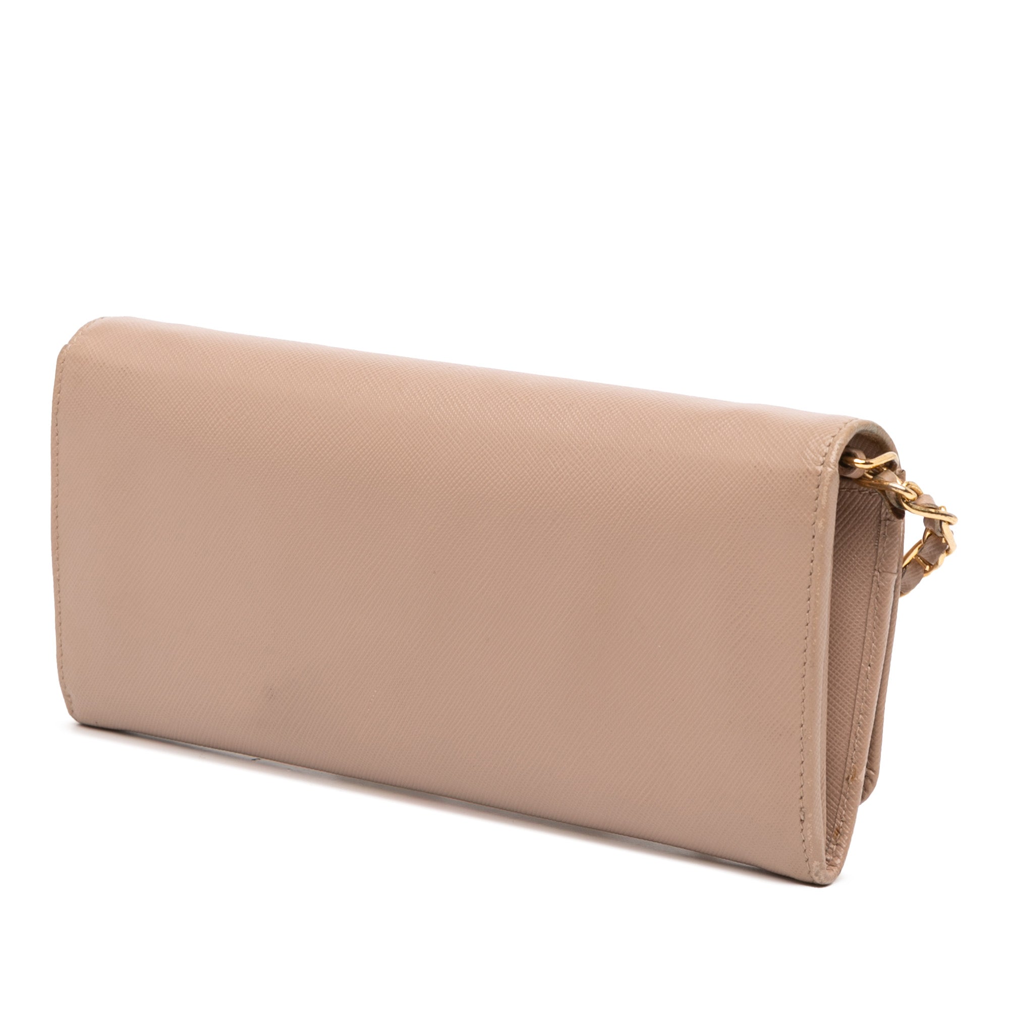 Saffiano Metal Oro Chain Wallet