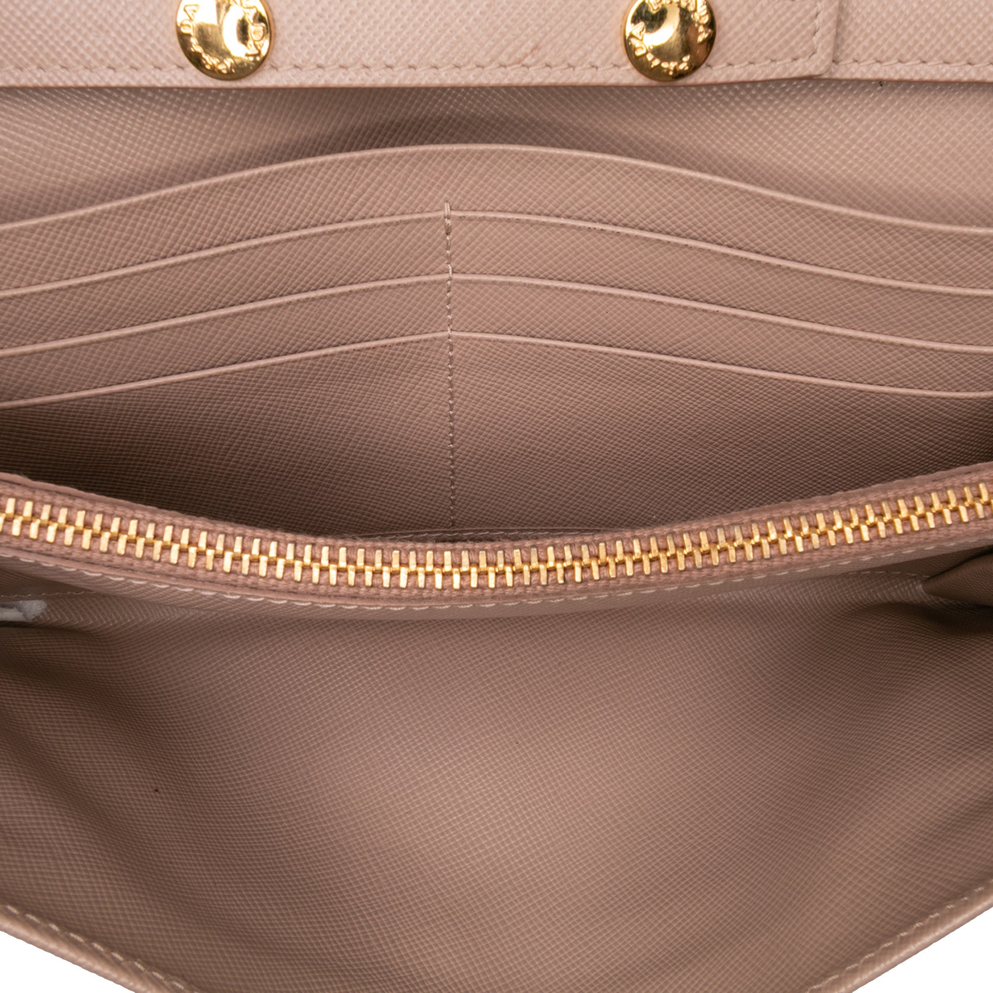 Saffiano Metal Oro Chain Wallet