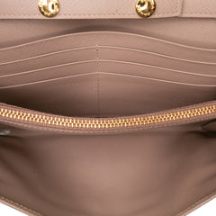 Saffiano Metal Oro Chain Wallet