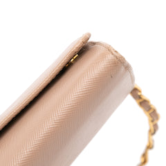 Saffiano Metal Oro Chain Wallet