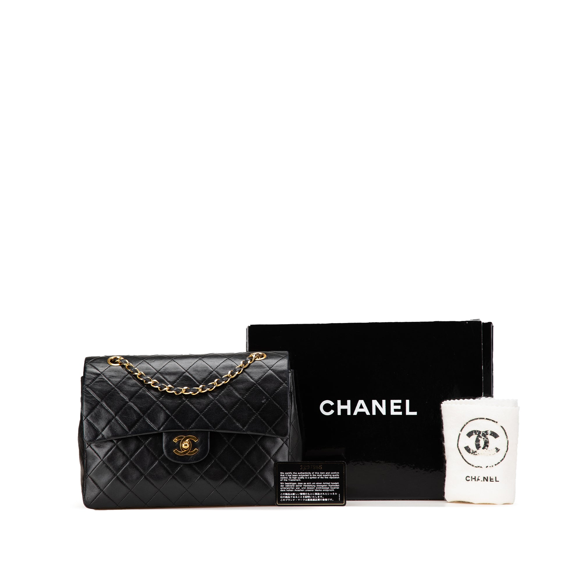 Medium Tall Classic Lambskin Double Flap