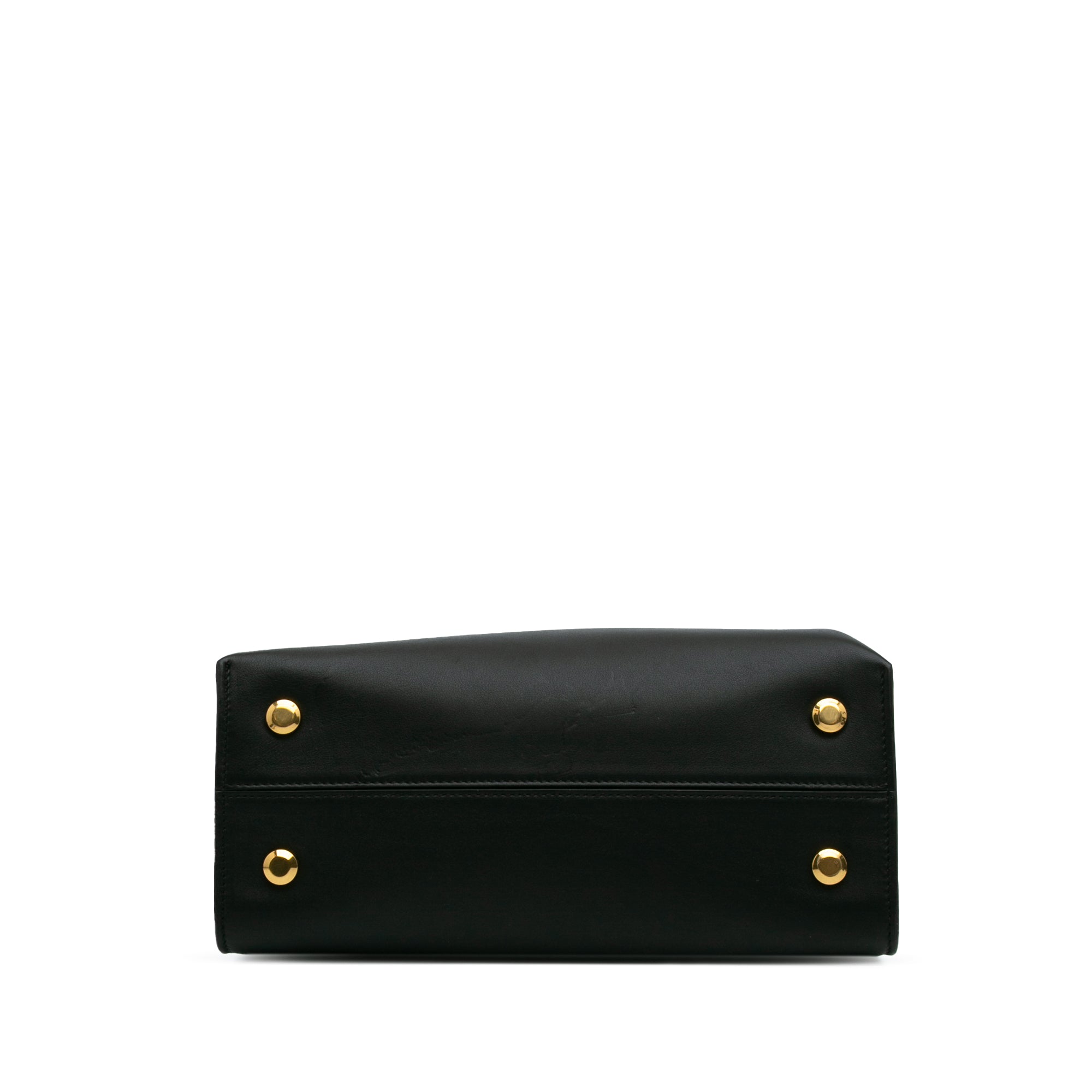 Leather Gancini Trifolio Satchel