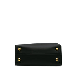Leather Gancini Trifolio Satchel