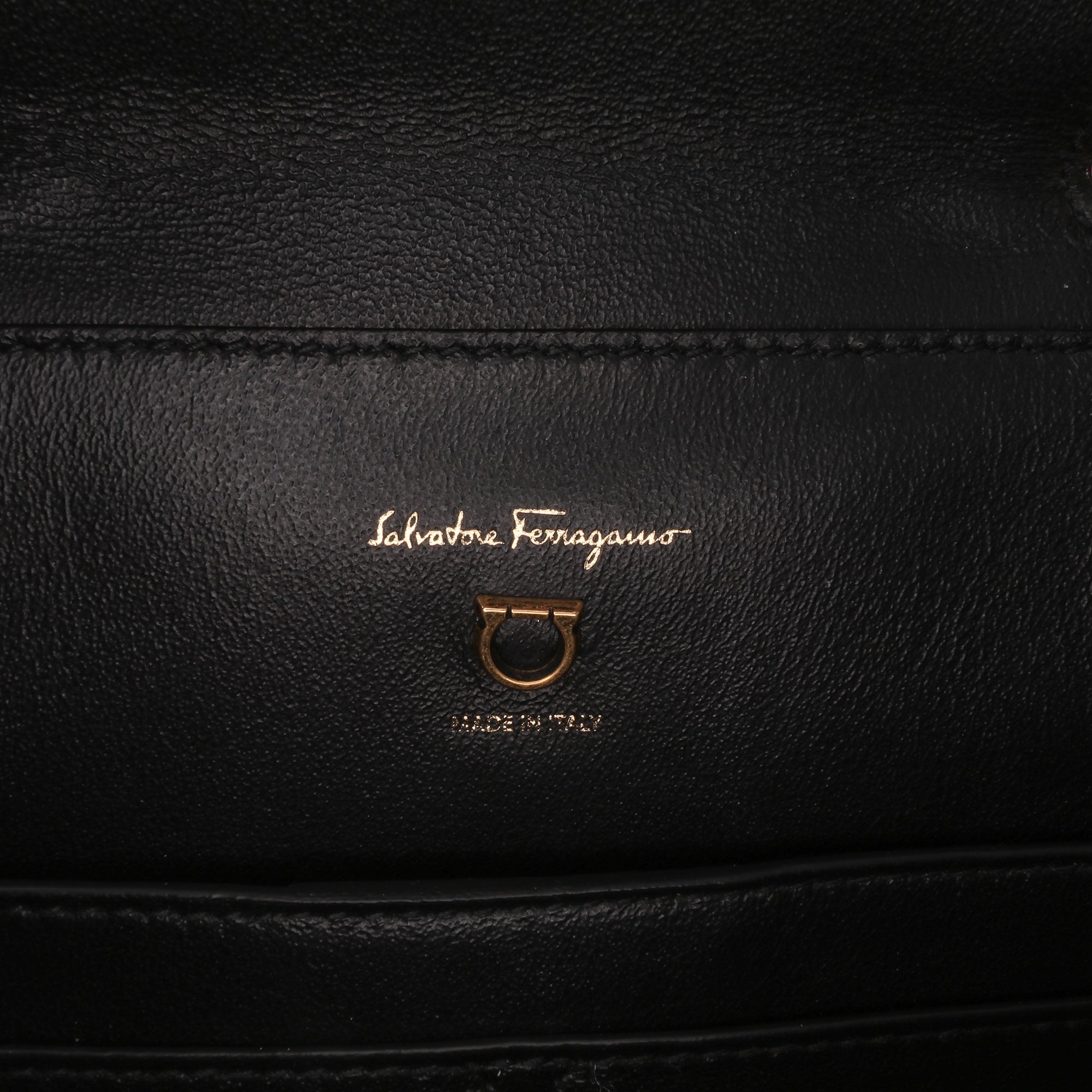 Leather Gancini Trifolio Satchel