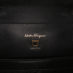 Leather Gancini Trifolio Satchel