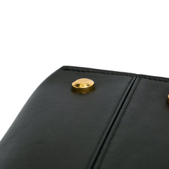 Leather Gancini Trifolio Satchel