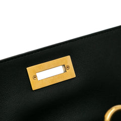 Leather Gancini Trifolio Satchel