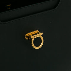 Leather Gancini Trifolio Satchel