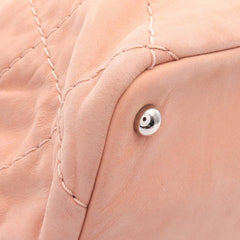 Large CC Quilted Suede Sea Hit Tote