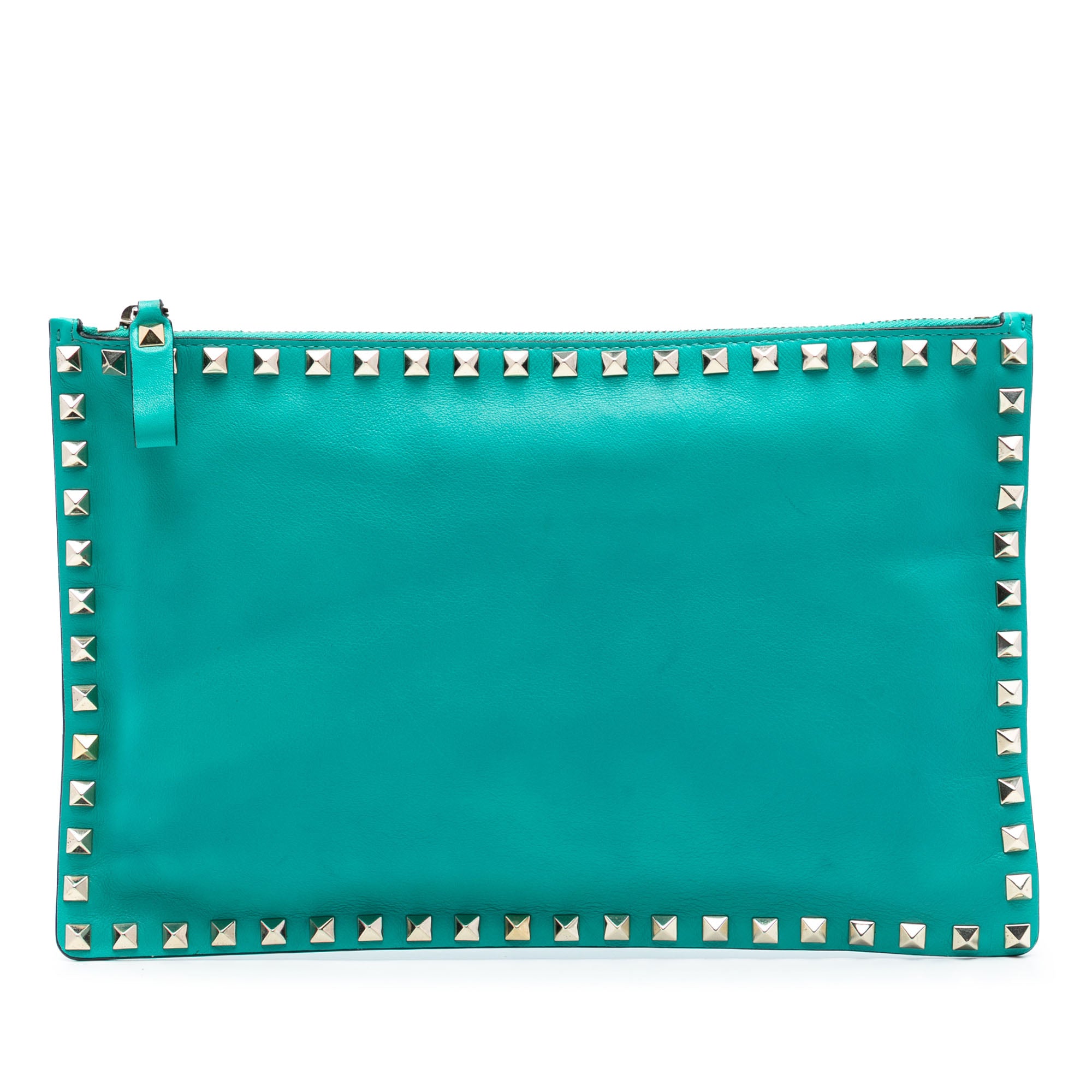 Leather Rockstud Clutch